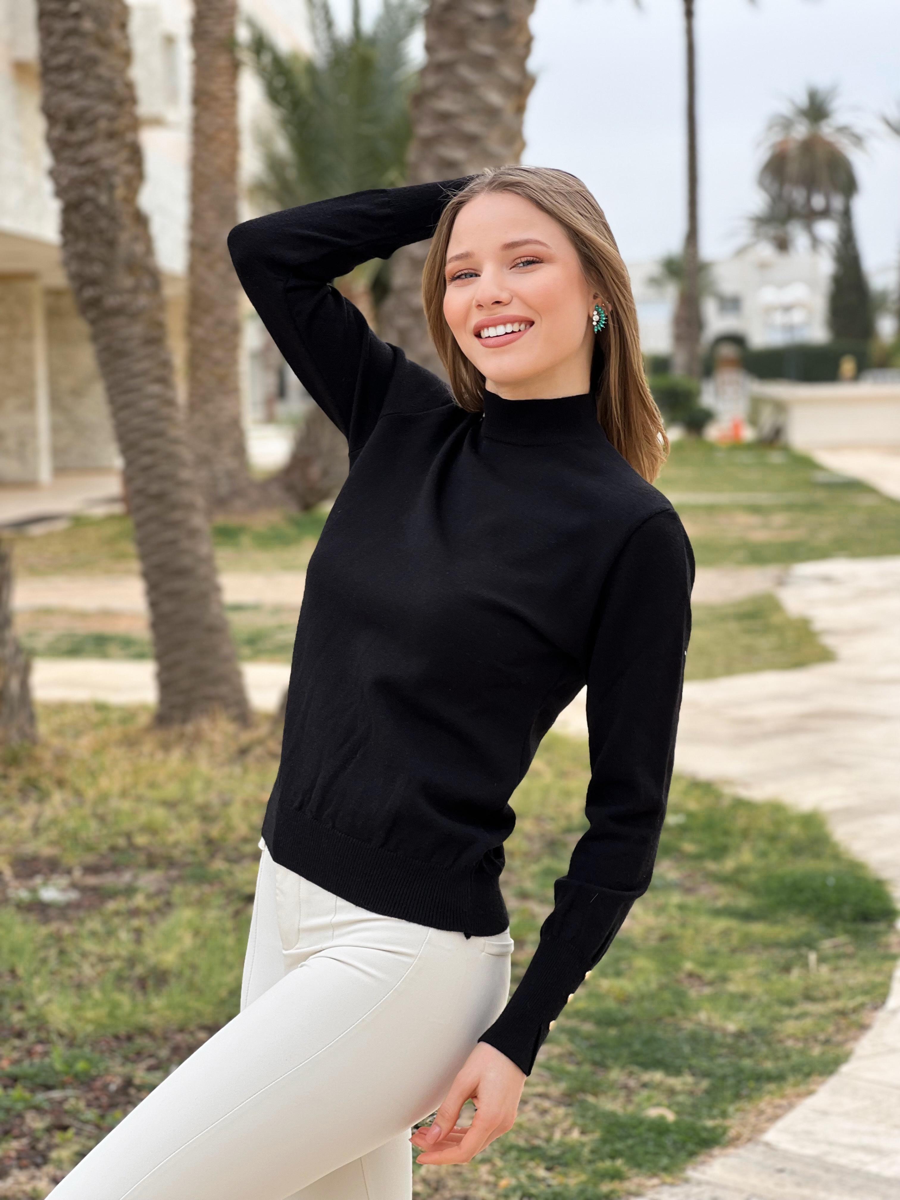 Pull col montant 